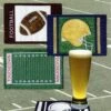 Football Mug Rugs Machine Embroidery Pattern By Christine Conner 4 Football Mug Rugs Machine Embroidery Pattern By Christine Conner -Keepsake Quilting Shop ASD206 01