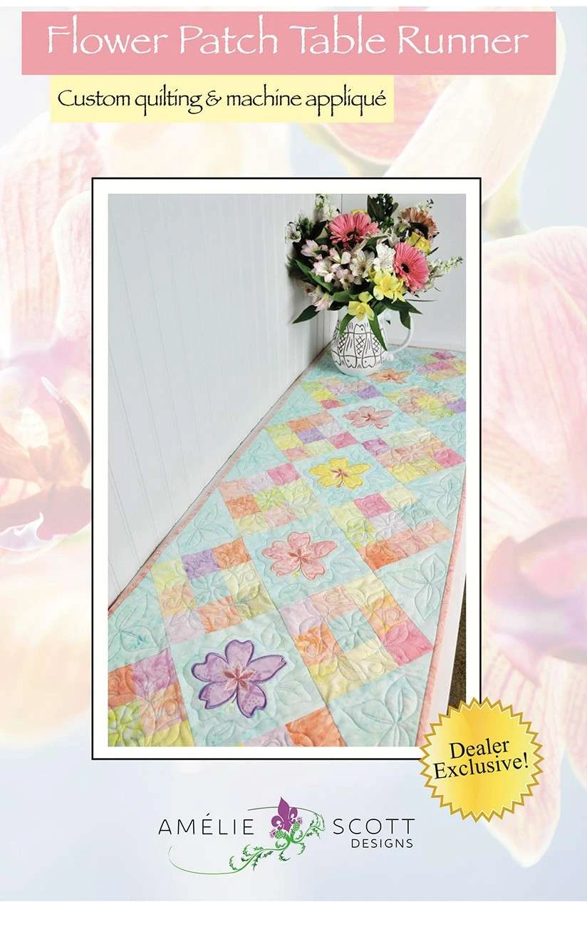 Flower Patch Table Runner Machine Embroidery Pattern By Christine 3 Flower Patch Table Runner Machine Embroidery Pattern By Christine - Image 3