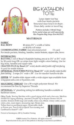 Big Katahdin Tote 7 Big Katahdin Tote -Keepsake Quilting Shop AT647 02 d1ba6456 4b3b 424d 950d cf68a98410ff