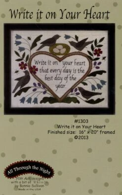 Write It On Your Heart Pattern