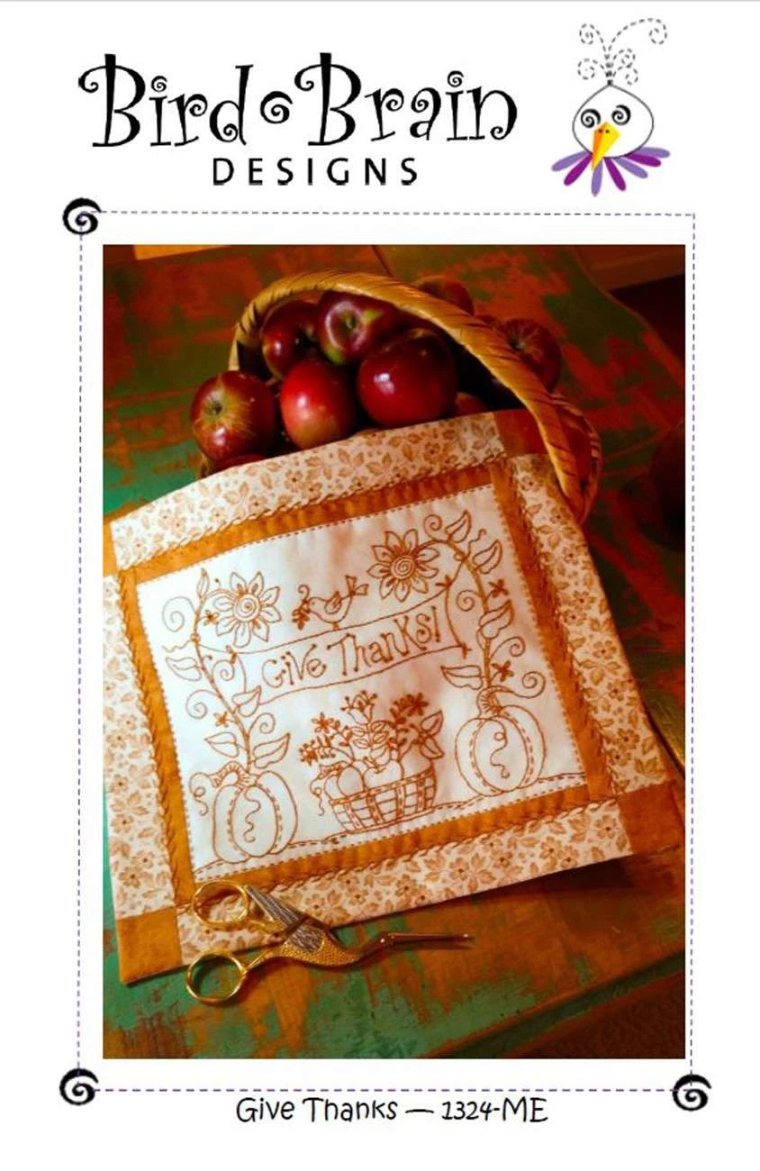 Give Thank Table Topper - Machine Embroidery Pattern 1 Give Thank Table Topper - Machine Embroidery Pattern