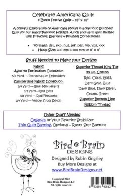 Celebrate Americana Quilt Machine Embrodiery 3 Celebrate Americana Quilt Machine Embrodiery -Keepsake Quilting Shop BBD1349ME 02 ad1f2380 d450 4826 95d6 bf29e554db8d