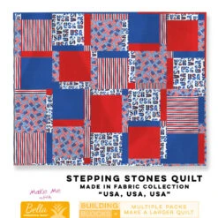 Stepping Stones Quilt - Bella Pineapple Pack Pattern -Keepsake Quilting Shop BELLA Stepping Stones Quilt USAUSAUSA