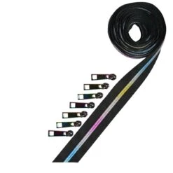 Metallic Zipper Tape Rainbow