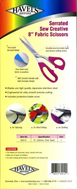 Serrated Fabric Scissors 8in 5 Serrated Fabric Scissors 8in -Keepsake Quilting Shop C30212 03 4cc39037 1b35 40c6 bb88 9d70731fdc41