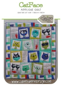 Catface Quilt Pattern By Claire Turpin