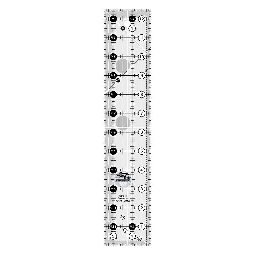 Creative Grids Quilt Ruler 2-1/2in X 12-1/2in 1 Creative Grids Quilt Ruler 2-1/2in X 12-1/2in