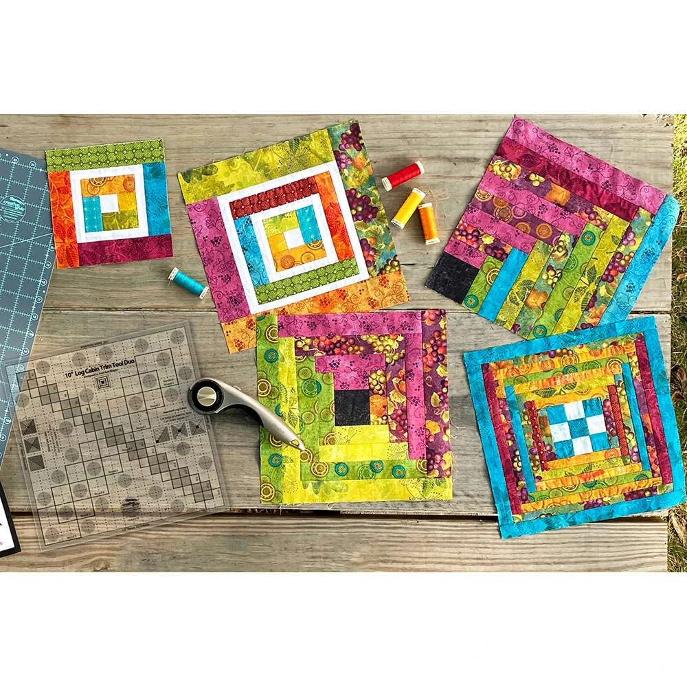 Creative Grids 10in Log Cabin Trim Tool Duo 2 Creative Grids 10in Log Cabin Trim Tool Duo - Image 2