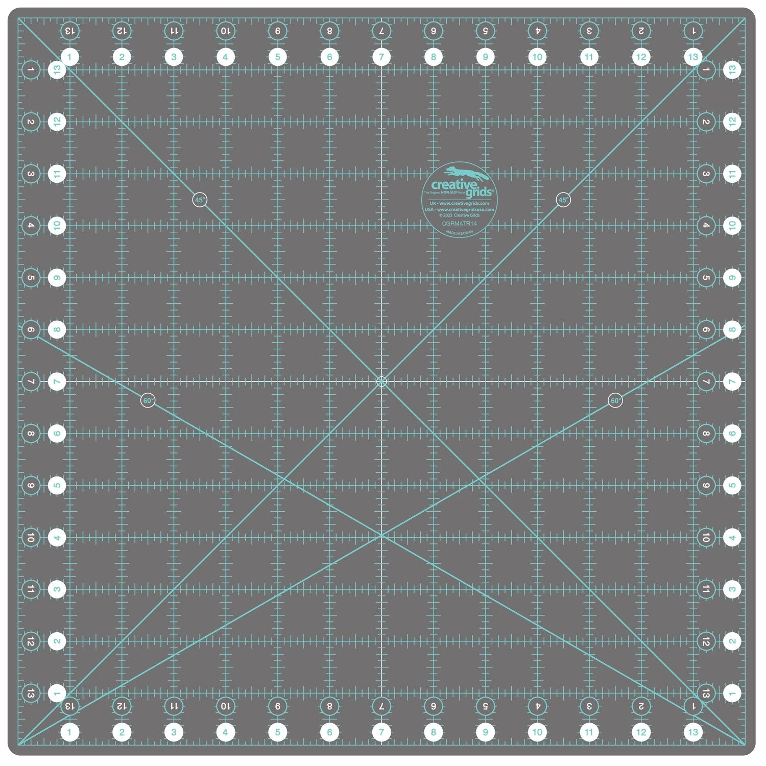Creative Grids Self-Healing Rotating Rotary Cutting Mat 14in X 14in 1 Creative Grids Self-Healing Rotating Rotary Cutting Mat 14in X 14in