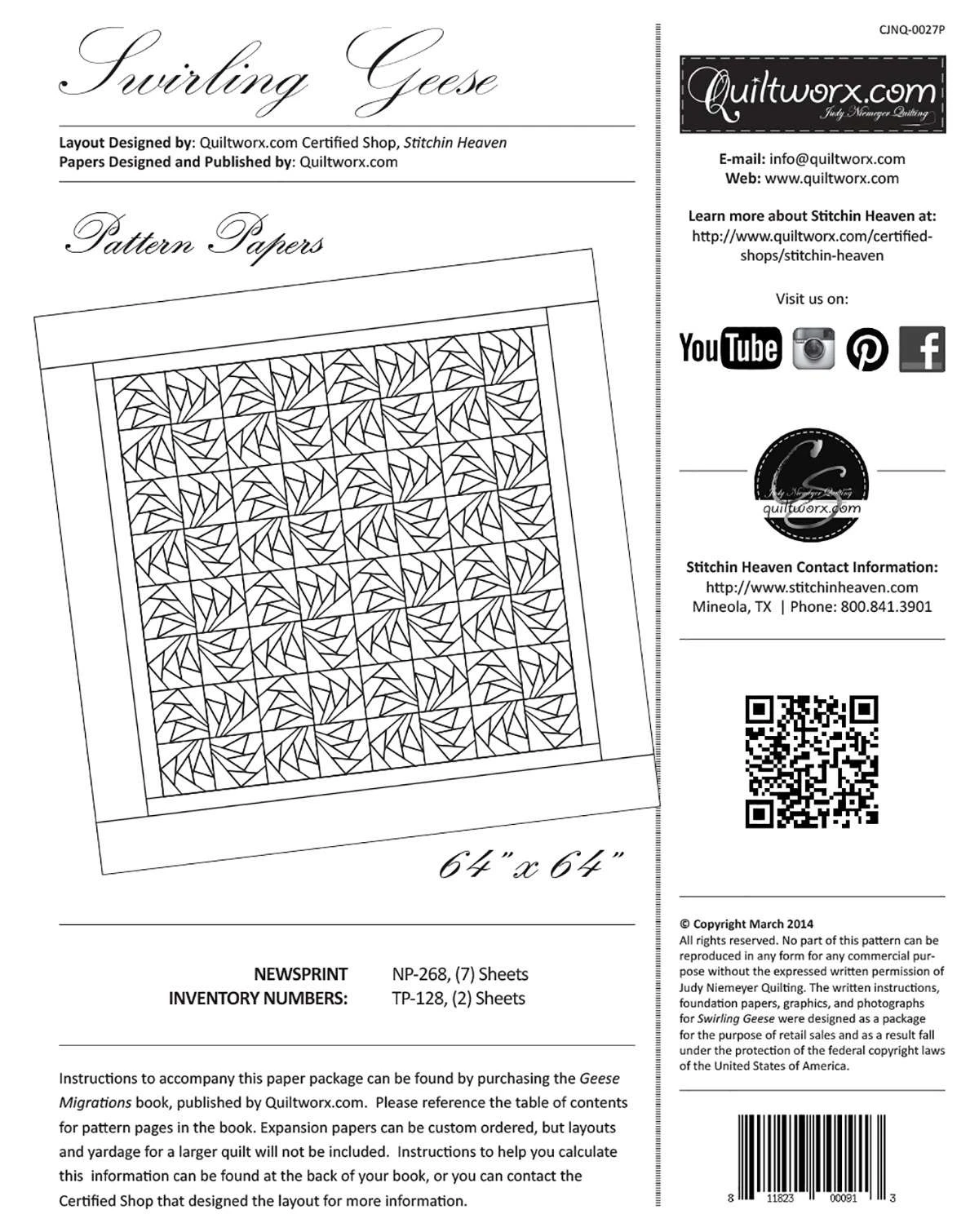 Swirling Geese Foundation Paper Packs Pattern 2 Swirling Geese Foundation Paper Packs Pattern - Image 2