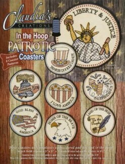 In The Hoop Patriotic Coasters By Claudia Dinnell