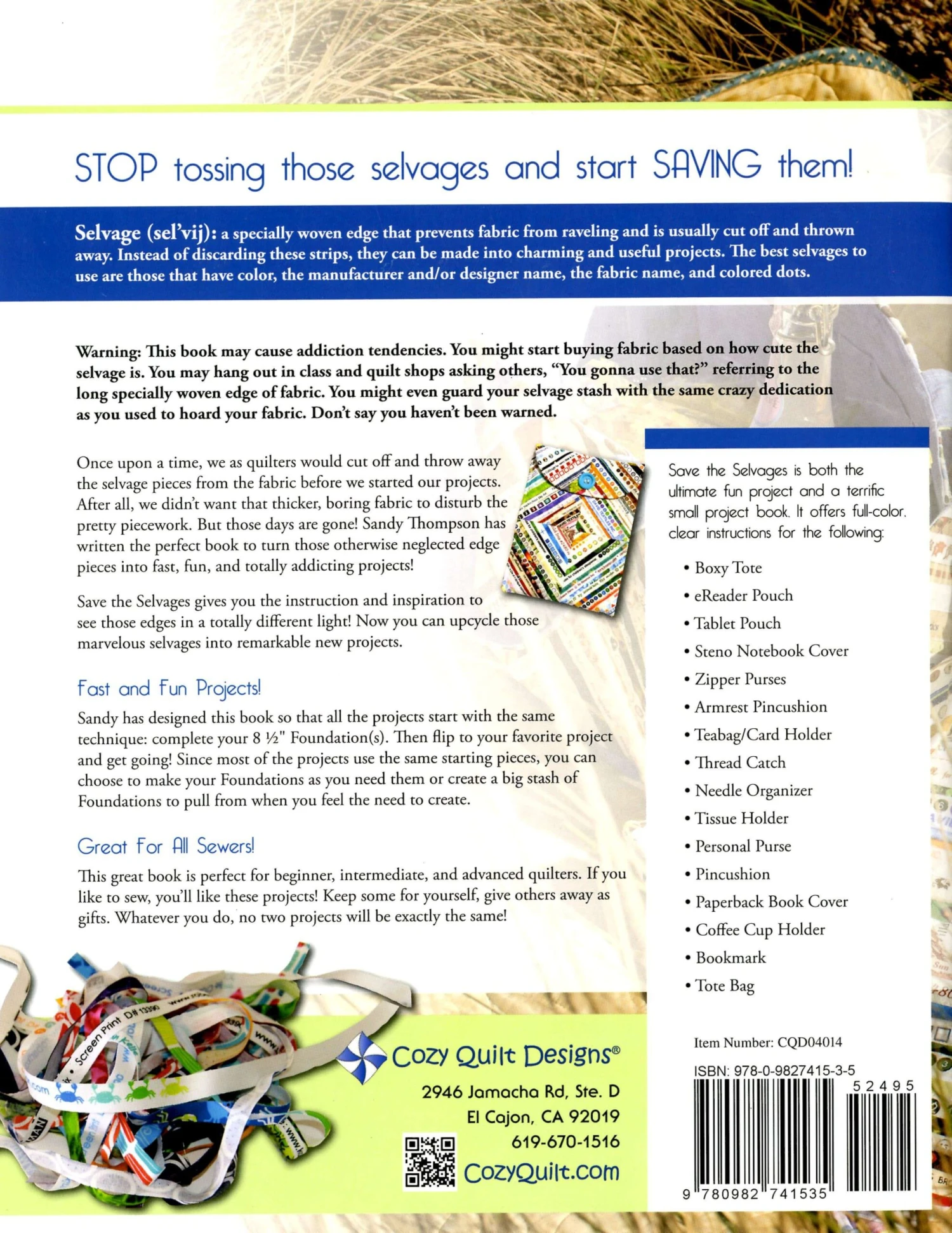 Save The Selvages - The Ultimate Small Projects Book - Softcover 2 Save The Selvages - The Ultimate Small Projects Book - Softcover - Image 2