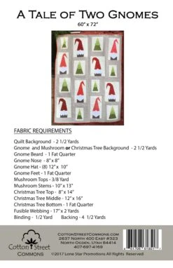A Tale Of Two Gnomes Pattern -Keepsake Quilting Shop CSC207 02