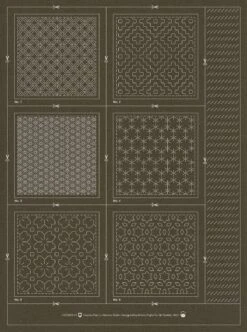 Hitome-Zashi Coaster Pattern 2 Slate