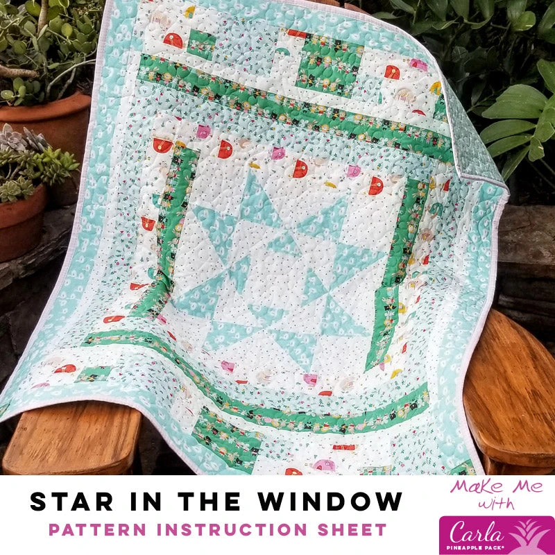 Star In The Window Quilt - Carla Pineapple Pack Pattern 1 Star In The Window Quilt - Carla Pineapple Pack Pattern