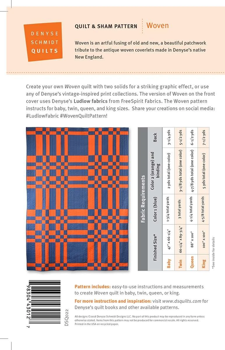 Woven Quilt Pattern By Denyse Schmidt 2 Woven Quilt Pattern By Denyse Schmidt - Image 2