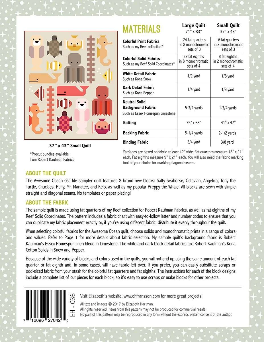 Awesome Ocean Quilt Pattern By Elizabeth Hartman 2 Awesome Ocean Quilt Pattern By Elizabeth Hartman - Image 2