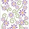 Tattoo Elementz Decal Decal Asters Violet (Printed On Clear)