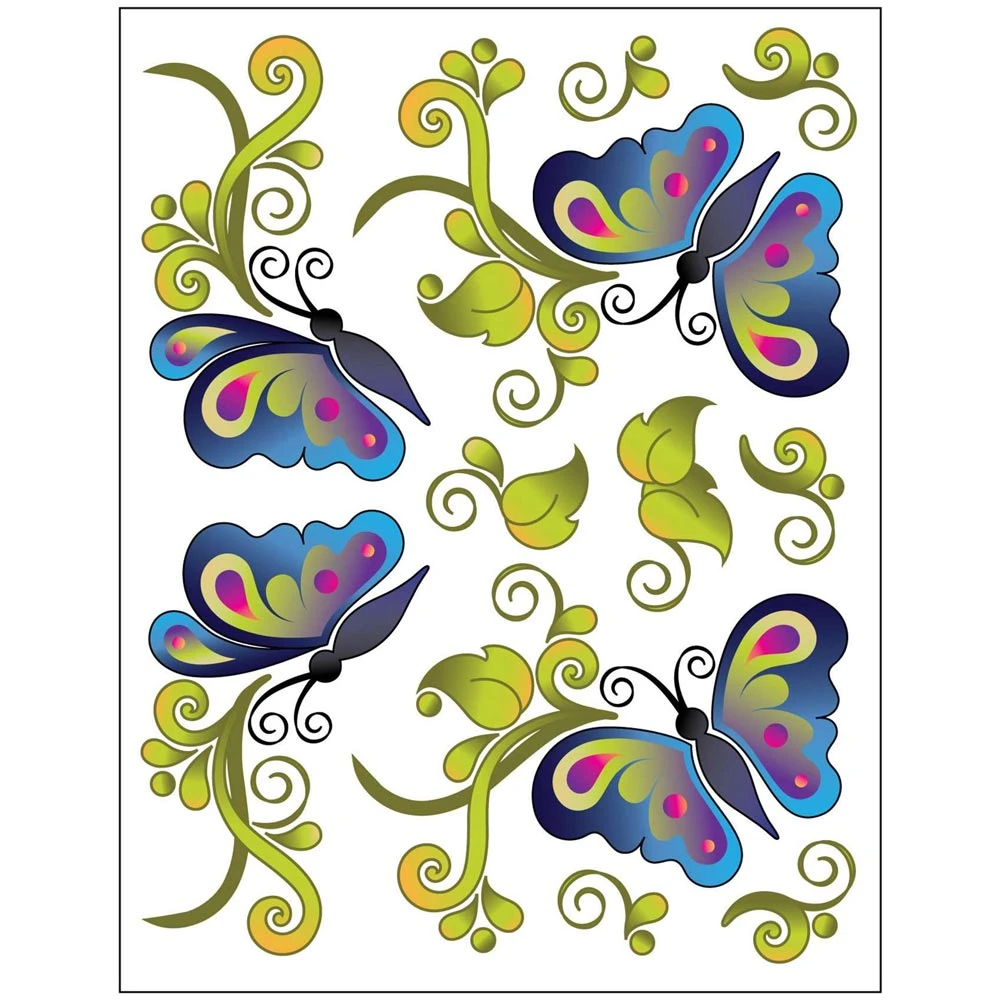Tattoo Elementz Decal Butterfly Bliss (Printed On Clear) 1 Tattoo Elementz Decal Butterfly Bliss (Printed On Clear)