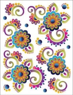 Tattoo Elementz Indigo Printed On Clear