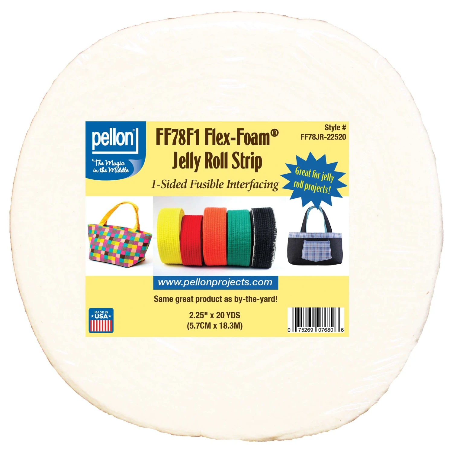 Flex Foam™ 1Sided Fusible Jelly Roll Strip 2.25in X 20 Yds 2 Flex Foam™ 1Sided Fusible Jelly Roll Strip 2.25in X 20 Yds - Image 2