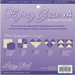 Flying Geese X 4 No Math Ruler 8 1/4in Sq