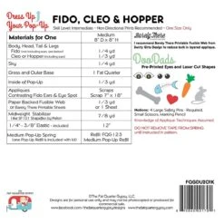 Fido, Cleo & Hopper Kit 7 Fido, Cleo & Hopper Kit -Keepsake Quilting Shop FQGDU201K 02 5a72c605 e982 45c7 a569 d3a5c207cd7b