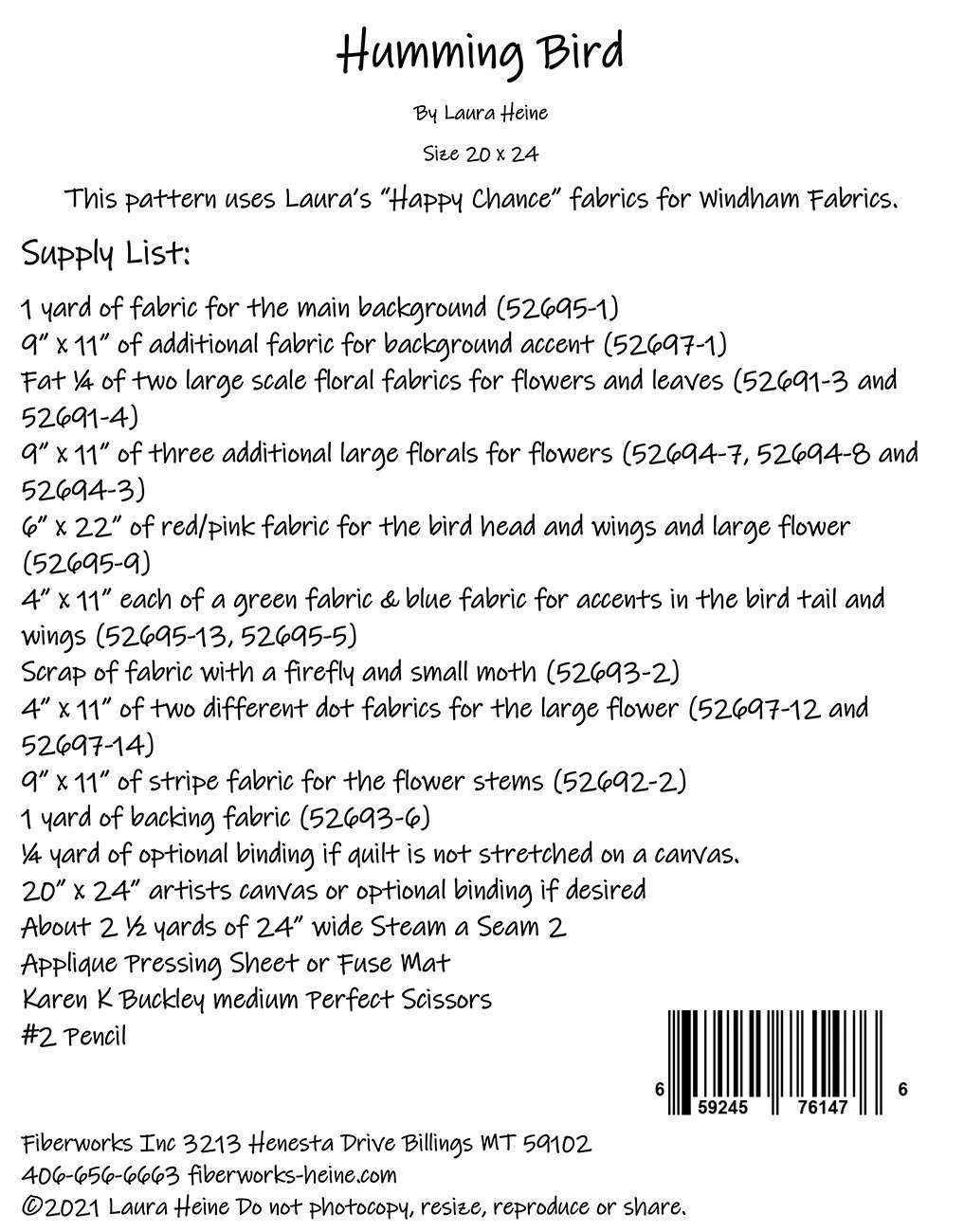 Humming Bird Collage Pattern By Laura Heine 2 Humming Bird Collage Pattern By Laura Heine - Image 2