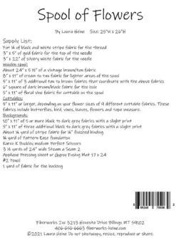 Spool Of Flowers Collage Pattern By Laura Heine -Keepsake Quilting Shop FWLHSOF 02