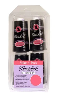 Maxi-Lock All Purpose Thread Set 4pk Black