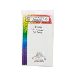 Paper Piece Hexagon Pack 3/4in 750pc