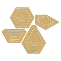 Homage To Grandmother's Flower Garden Templates With 3/8in Seams