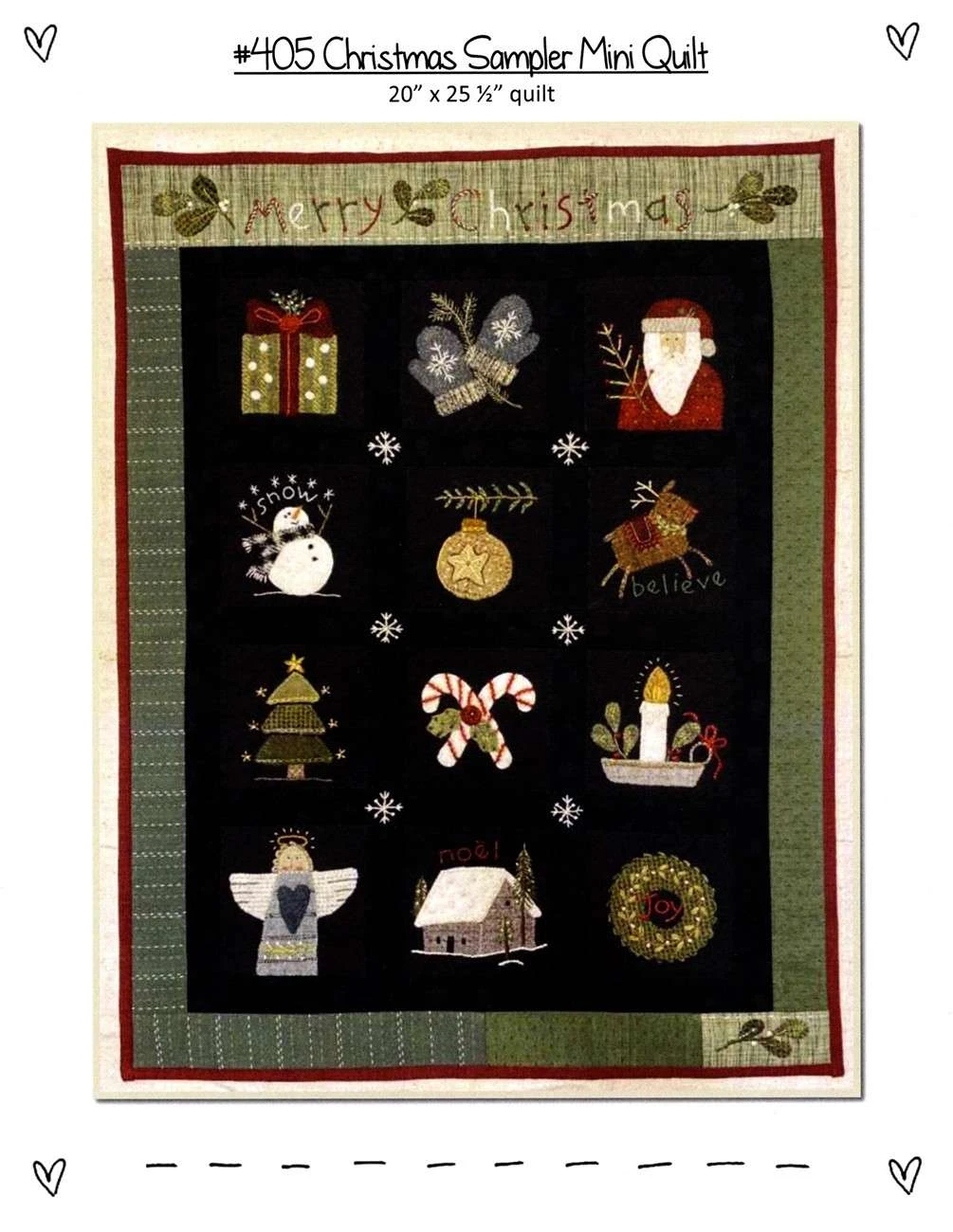 Christmas Sampler Mini Quilt Pattern 1 Christmas Sampler Mini Quilt Pattern