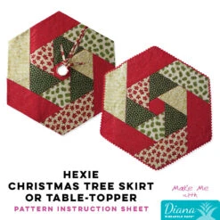 Hexie Christmas Tree Skirt Or Table Topper - Diana Pineapple Pack Pattern