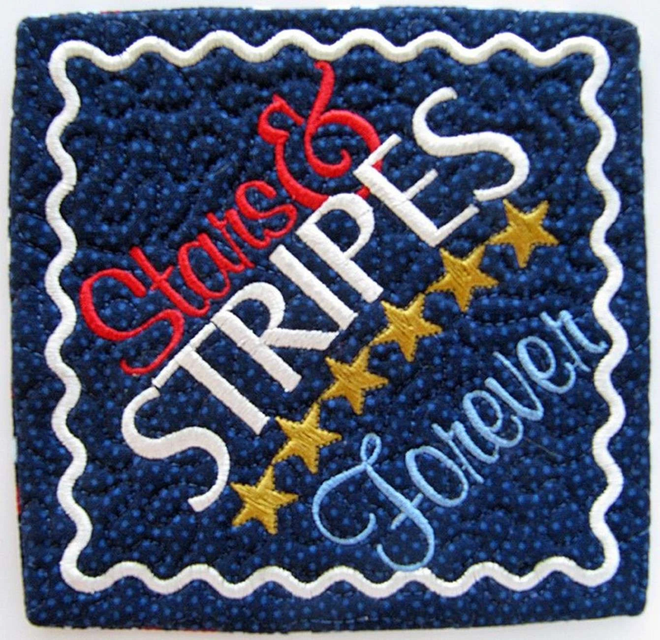 Four Cheers For The Red, White & Blue Coasters Embroidery By Janine Babich 3 Four Cheers For The Red, White & Blue Coasters Embroidery By Janine Babich - Image 3