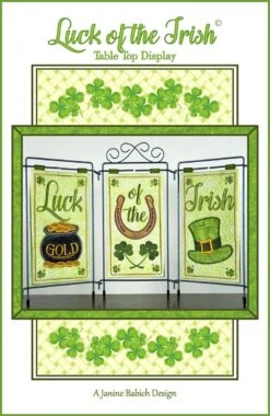 CD Luck Of The Irish Table Top Display Embroidery By Janine Babich