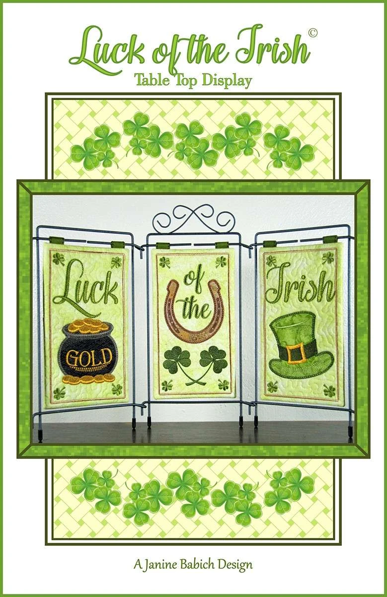 CD Luck Of The Irish Table Top Display Embroidery By Janine Babich 1 CD Luck Of The Irish Table Top Display Embroidery By Janine Babich