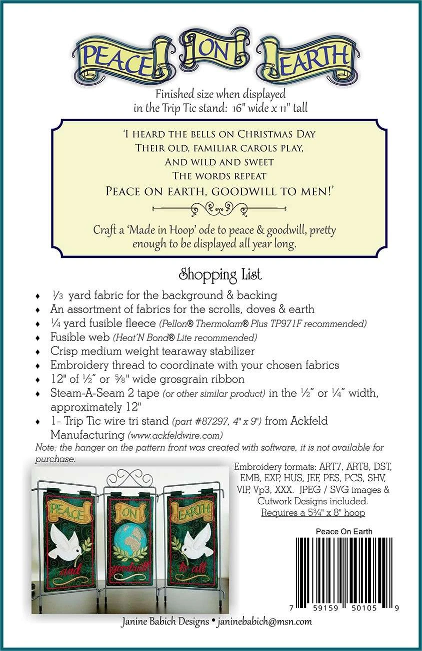 Peace On Earth Table Top Display Pattern 2 Peace On Earth Table Top Display Pattern - Image 2