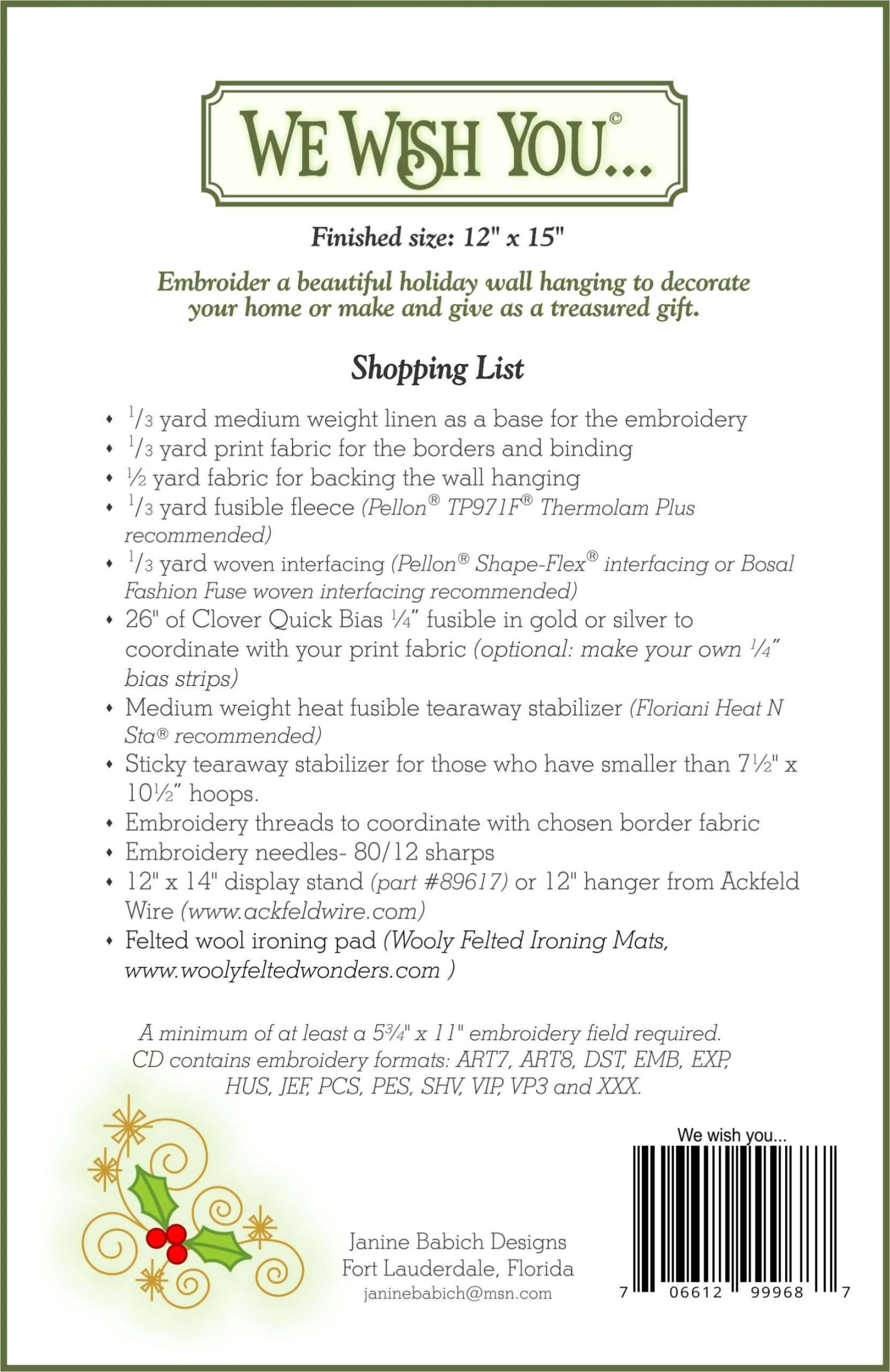 We Wish You Wall Hanging 2 We Wish You Wall Hanging - Image 2