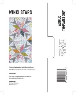 Winki Stars (Acrylic Template Only) -Keepsake Quilting Shop JKD8762 02 337ee334 5687 4ad0 8843 9d2b224fcfae