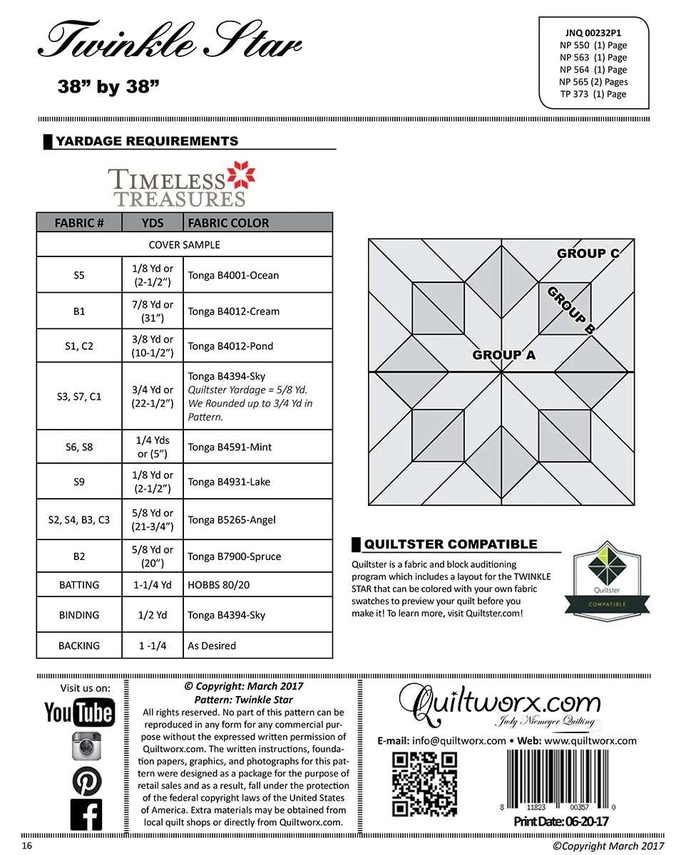 Twinkle Star Pattern By Judy And Brad Niemeyer 2 Twinkle Star Pattern By Judy And Brad Niemeyer - Image 2
