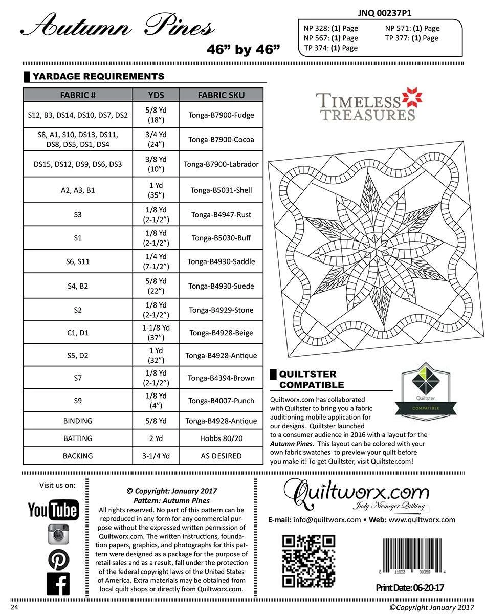 Autumn Pines Pattern By Judy And Brad Niemeyer 2 Autumn Pines Pattern By Judy And Brad Niemeyer - Image 2