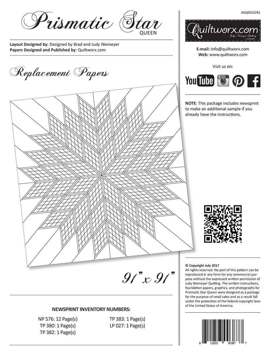 Prismatic Star Queen Replacement Papers By Judy Niemeyer 2 Prismatic Star Queen Replacement Papers By Judy Niemeyer - Image 2