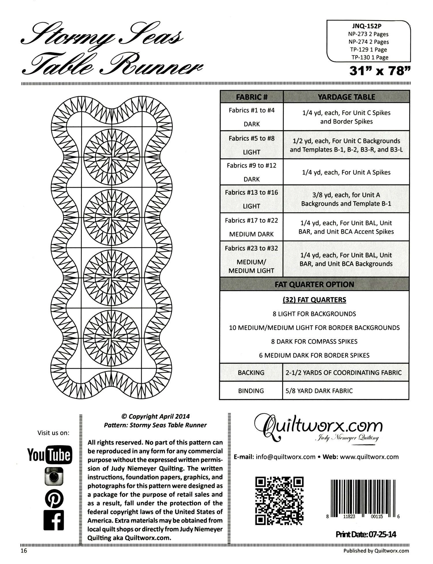 Stormy Seas Table Runner Pattern By Judy Niemeyer 2 Stormy Seas Table Runner Pattern By Judy Niemeyer - Image 2