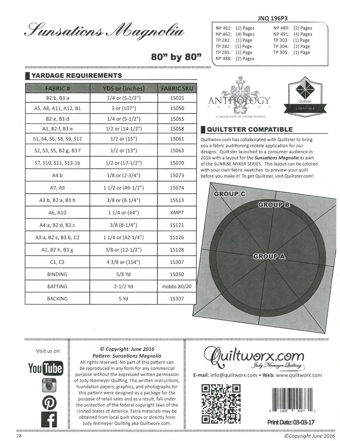 Sunsations Magnolia Quilt Pattern By Judy Niemeyer 2 Sunsations Magnolia Quilt Pattern By Judy Niemeyer - Image 2
