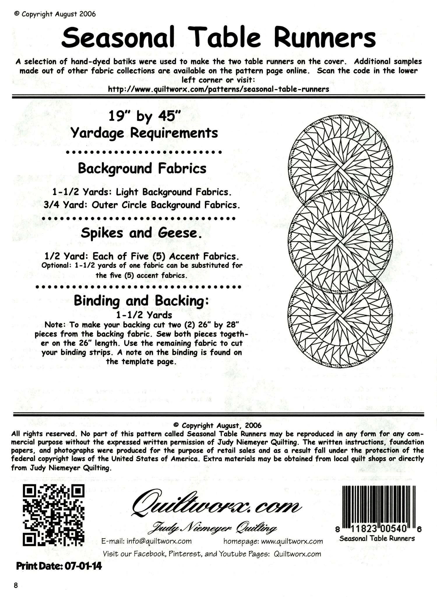 Seasonal Table Runner Pattern By Judy Niemeyer 2 Seasonal Table Runner Pattern By Judy Niemeyer - Image 2