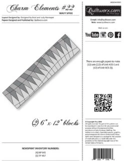 Charm Elements 22 - Wavy Spike Foundation Papers By Judy Niemeyer