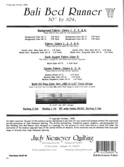 Bali Bed Runner Pattern By Judy Niemeyer 7 Bali Bed Runner Pattern By Judy Niemeyer -Keepsake Quilting Shop JNQ85P 02 1d0835b6 8b03 4198 9b0c 365cee03b3a8
