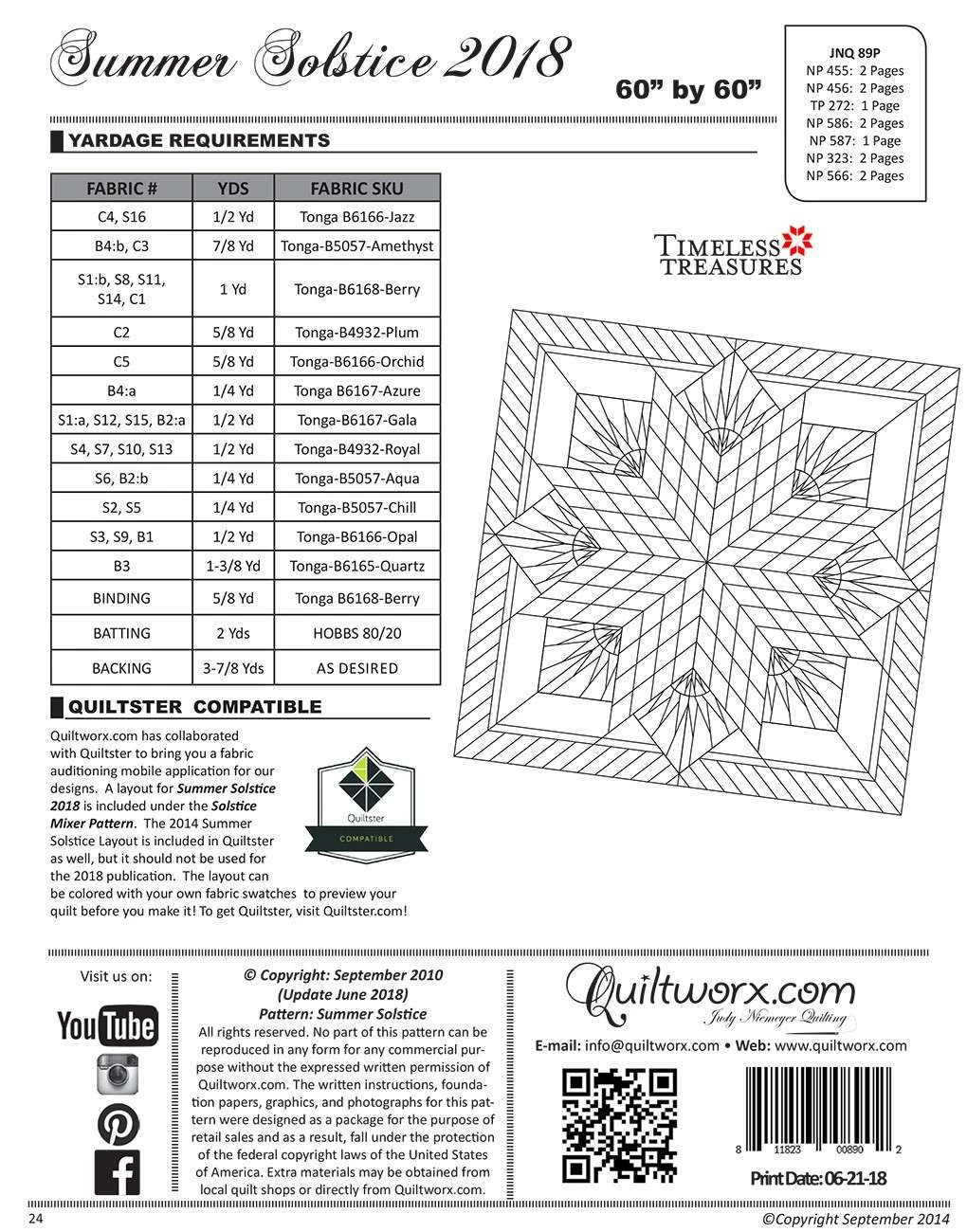 Summer Solstice Pattern By Judy Niemeyer 2 Summer Solstice Pattern By Judy Niemeyer - Image 2