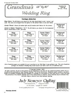 Grandma's Wedding Ring Pattern By Judy Niemeyer 5 Grandma's Wedding Ring Pattern By Judy Niemeyer -Keepsake Quilting Shop JNQ96P 02